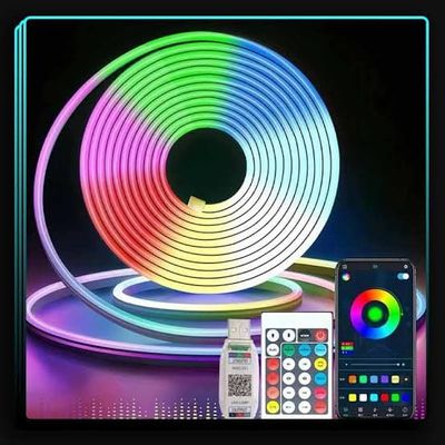 5m App Phantom IC RGB LED Neon Strip Light_img_1