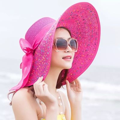 Beach Hat Cap|| Summer Women Big Size Foldable Sun Beach Hat Cap_img_7