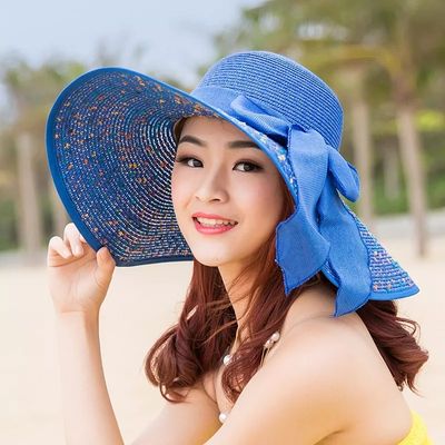 Beach Hat Cap|| Summer Women Big Size Foldable Sun Beach Hat Cap_img_4