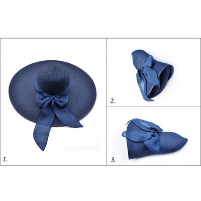 Beach Hat Cap|| Summer Women Big Size Foldable Sun Beach Hat Cap_img_9