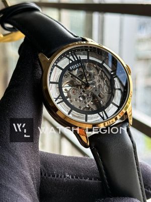 FOSSIL AUTO SKELETON BLACK BELT GOLD CASE_img_1