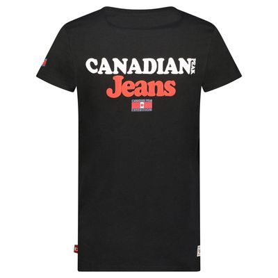 Canadian Peak JOUPPEAK Homme - T-Shirt Col Rond avec Drapeaux et Impressions Noir_img_1