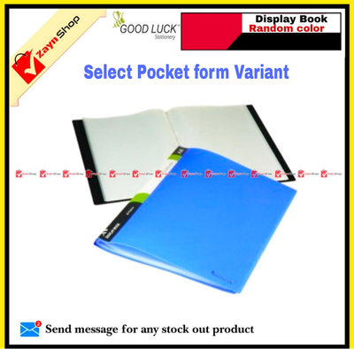 Good Luck Display Book 20/30/40/ 60 pocket Thick Plastic File Folder Display Presentation Book, A4 Size Random color 1pcs_img_0