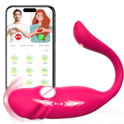 G Spot Egg Vibrators Long Distance App Controlled Thrusting Dildo Vibrator Women Masturbator Sex Toy Massager for Female Couples_img_0