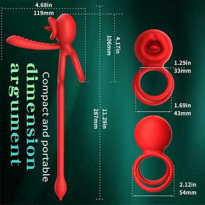 App Vibrating Penis Ring Vibrator with Sexy Licking Mouth G Spot Clitoral Stimulator Cock Rings Couples Adult Sex Toys for Men_img_5