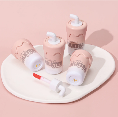 Handaiyan Mini Milk Tea Cup Lip Matte Moisturizing Gloss – Long-Lasting & Easy to Apply_img_0