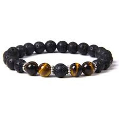 Natural Turquoise Stone Beaded Yoga Bracelet for Women Men Elastic Healing Gemstone Jewelry for Radiation Protection_img_0
