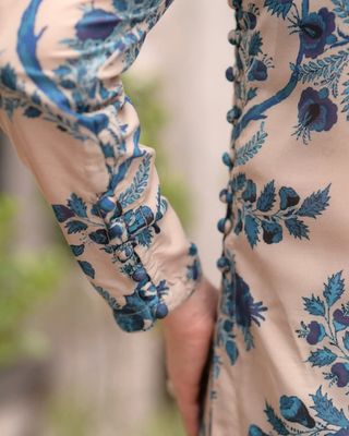 Blue Bloom – 2PC Blue Print Cotton Co-Ord Set_img_2