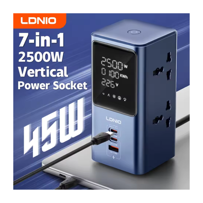 LDNIO SC2 45W PD charger, 2500W universal power strip with LED Display_img_0