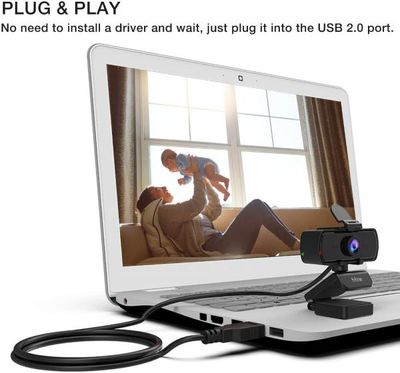 Fifine K420 Webcam 1440P, 2K Web Camera with Privacy Cover & Tripod for Laptop Desktop, Plug & Play 4MP HD USB Webcam with Built-in Mic for Live Streaming, Zoom Meeting, Online Class, Video Calling_img_2