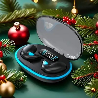 X55 TWS Wireless Bluetooth Earbuds Painless Wear Thin Non-in -ear Headphones Handfree Calling Driving Earphones Cancelling Headset with LED Display Box and Microphone_img_2