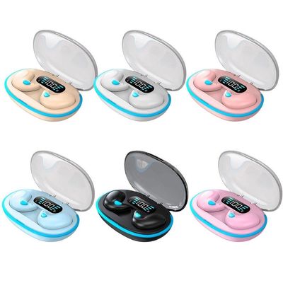 X55 TWS Wireless Bluetooth Earbuds Painless Wear Thin Non-in -ear Headphones Handfree Calling Driving Earphones Cancelling Headset with LED Display Box and Microphone_img_6
