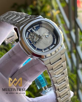 PP UNIQUE DIAL SWEEP SILVER CHAIN BLUE DIAL (AA)_img_0