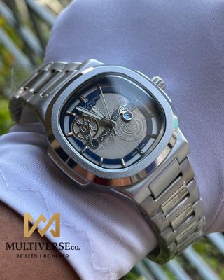 PP UNIQUE DIAL SWEEP SILVER CHAIN BLUE DIAL (AA)_img_1