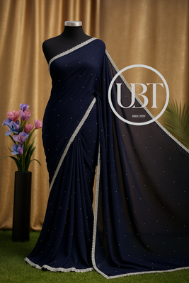 ✨ স্টোন ও লেজ ডিজাইন শাড়ি (With Blouse Piece)মাইক্রো জর্জেট ফেব্রিকে তৈরি এই মনোমুগ্ধকর শাড়িতে রয়েছে নিখুঁত স্টোন ও লেজের কাজ, যা একে করে তোলে আরও গ্ল্যামারাস ও স্টাইলিশ।_img_1