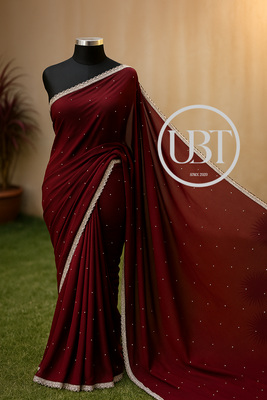 ✨ স্টোন ও লেজ ডিজাইন শাড়ি (With Blouse Piece)মাইক্রো জর্জেট ফেব্রিকে তৈরি এই মনোমুগ্ধকর শাড়িতে রয়েছে নিখুঁত স্টোন ও লেজের কাজ, যা একে করে তোলে আরও গ্ল্যামারাস ও স্টাইলিশ।_img_4