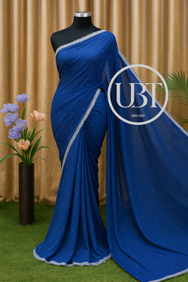 ✨ স্টোন ও লেজ ডিজাইন শাড়ি (With Blouse Piece)মাইক্রো জর্জেট ফেব্রিকে তৈরি এই মনোমুগ্ধকর শাড়িতে রয়েছে নিখুঁত স্টোন ও লেজের কাজ, যা একে করে তোলে আরও গ্ল্যামারাস ও স্টাইলিশ।_img_7