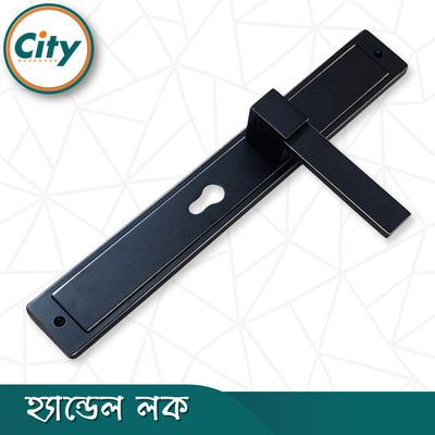 প্রিমিয়াম কুয়ালিটি ডোর লক বড় আকারের হ্যান্ডেল লক অতিরিক্ত নব সহ প্রধান দরজার জন্য কালো রঙের দরজার লক Door Lock_img_3