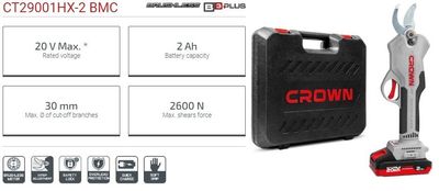 CROWN Professional Cordless shears ( 1Battery, 1Charger included), 20V, 30mm, 2600 N; CT29001HX-2S BMC_img_2