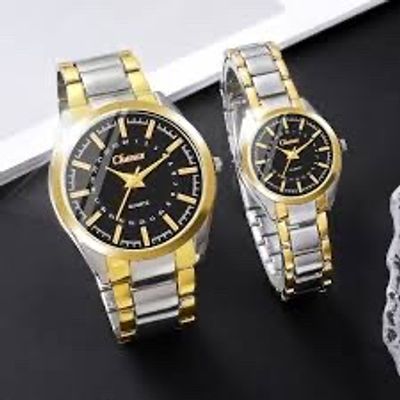Stylish & Fashionable Stainless Steel Analog Wrist Watch Men & Women Couple Set_img_6