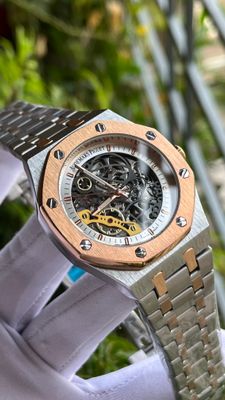 AP SKELETON AUTOMATIC ROSE GOLD BEZEL TWO TONE CHAIN (AA)_img_2