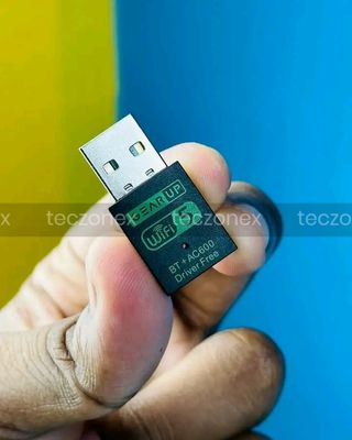 GearUP 600Mbps Dual Band WiFi + Bluetooth Adapter For Windows PC/Laptop- (Driver Free Version, WiFi Hotspot Supported, 2.4GHz + 5GHz)_img_1