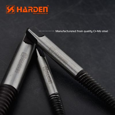 HARDEN 5Pcs Screw Extractor Set, Cr-Mo steel coarse wire broken wire extractor fine thread tap broken 610555_img_3