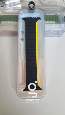 Stop Line Magnet Strap For Smart Watch- 42/44/45/49mm Silver+Orange/Olive+Off white etc._img_3