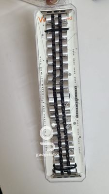 42/44/49mm SS Beny Metal Strap For Smartwatch Silver+Black Color/Black Color/Silver Color_img_2