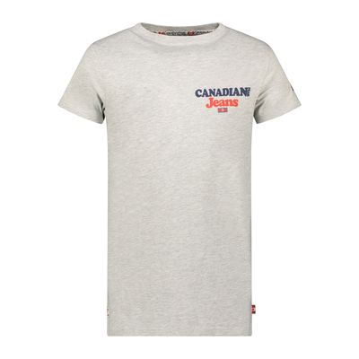 Canadian Peak JOUPPEAK Homme - T-Shirt Col Rond avec Drapeaux et Impressions Gris Clair_img_0