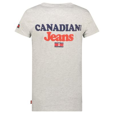 Canadian Peak JOUPPEAK Homme - T-Shirt Col Rond avec Drapeaux et Impressions Gris Clair_img_1