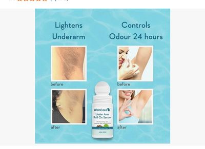 WishCare Underarm Roll On Serum 50ml | 5% AHA & 3% Kojic Acid for Brightening & Odour Control - Roll On Deo for Women & Men- Long Lasting Aqua Fragrance_img_0