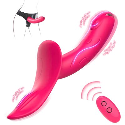 7 Speeds Wearable Double Vibrators For Women Lesbian Couples USB Rechargeable Strapless Strap on Dildo Female Adults Sex Toys_img_0