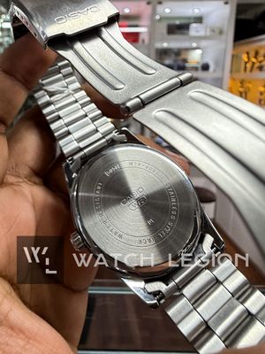 CASIO MEN’S SILVER STAINLESS STEEL WATCH WITH GREEN DIAL | MTP-VD03D-3A1_img_3