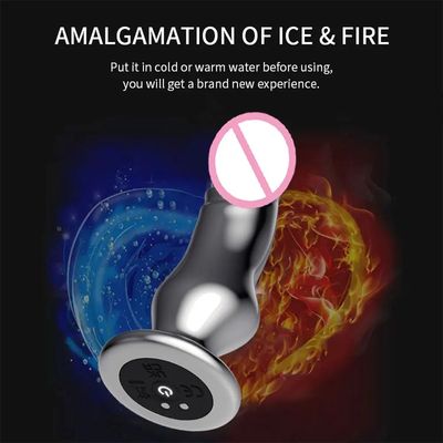 10 Modes Vibrating Metal Anal Plug Stainless Steel Butt Plug Portable Remote Control Dildo Anal Sex Toy for Couples Women Men_img_3