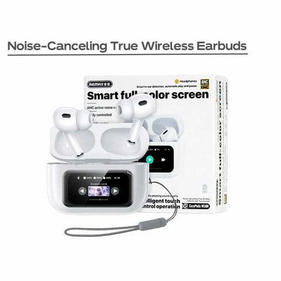 REMAX Cozypods W30N Noise-Cancelling True Wireless Earbuds with Touch Screen - White_img_2