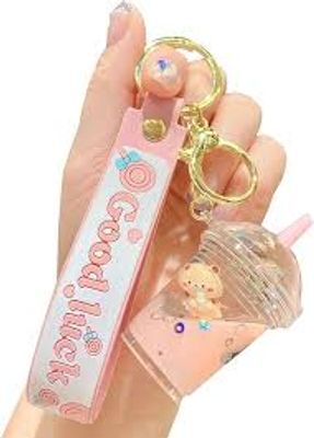 gare Cute Bliss in Liquid Filled Acrylic Bagpack Keyring_img_3
