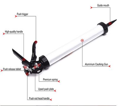 HARDEN 15" Professional Aluminium Caulking Gun | High-Thrust Sealant & Silicone Tool | Model: 620419_img_4