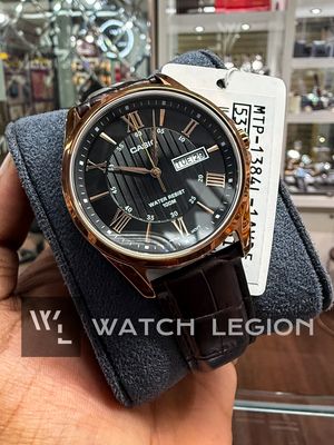 CASIO ENTICER ANALOGUE LEATHER BELT MEN'S WATCH | MTP-1384L-1AVDF_img_1