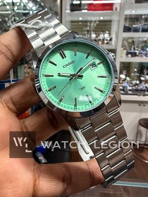 CASIO ENTICER GREEN HUEDIAL QUARTZ MEN'S WATCH I MTP-VD03D-3A2UDF_img_2