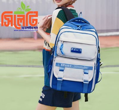 Academy Style School Bag Book Bag Lightweight College Student Backpack(blue)_img_1