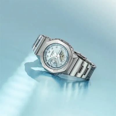 Casio G-Shock G-STEEL 2100 Ice Blue Dial Men's Watch- GM-2110D-2A_img_1