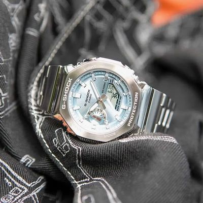 Casio G-Shock G-STEEL 2100 Ice Blue Dial Men's Watch- GM-2110D-2A_img_3