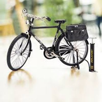 Jiaye Alloy 28 Bars Bicycle Model Metal Bicycle Sliding Retro Love Toy diy Assembly_img_3