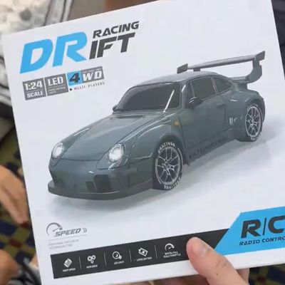 Porsche 993 911 RWB 4WD RC Drift Car With Tires & Traffic Cones_img_1