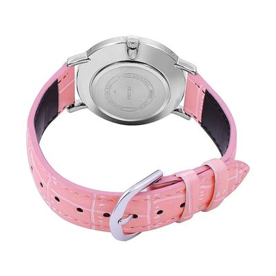 Casio Japan Quartz Cream Dial Pink Leather Ladies Watch- LTP-VT01L-4B_img_4