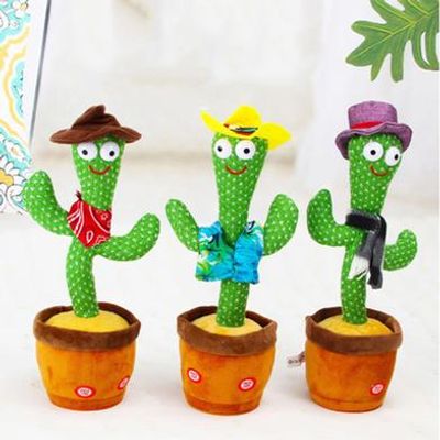 Talking Cactus Toys for Boys Girls Talking Cactus Toy with 120 English Songs and LED Lighting for Home Decoration_img_1