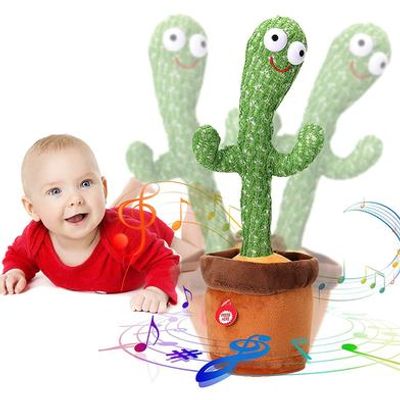 Talking Cactus Toys for Boys Girls Talking Cactus Toy with 120 English Songs and LED Lighting for Home Decoration_img_2