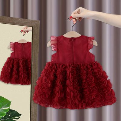 Imported 👗 Girls’ Summer Lace Mesh Princess Dress – Baby Bow Vest Style_img_1