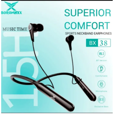 BOROMAXX BX38 Wireless Neckband 40H Backup 200MAH Battery Deep Bass | Noise Canceling Bluetooth Headset_img_4